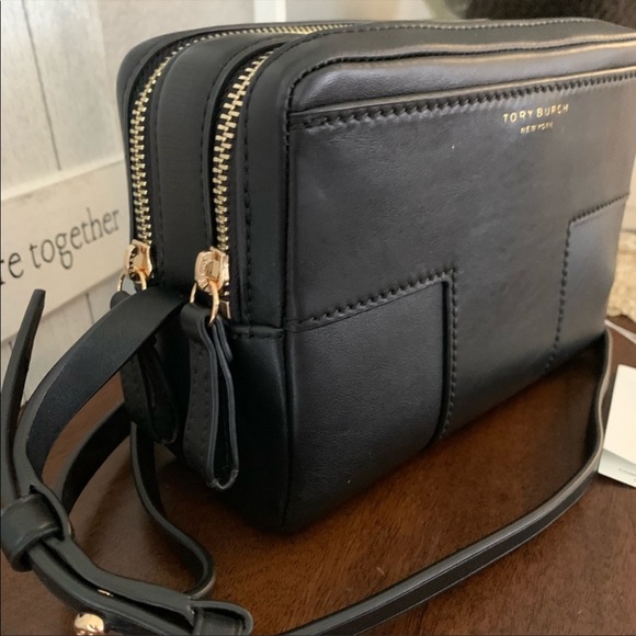 New Tory Burch 🖤 black T. double zipper - Picture 7 of 16